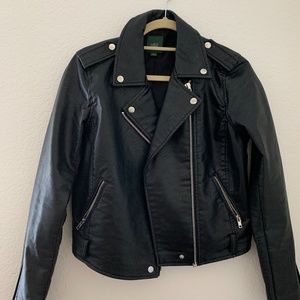 Black Leather Jacket Wild Fable